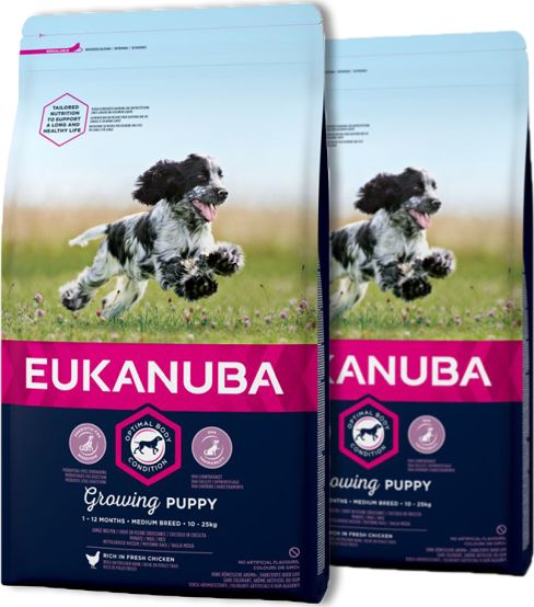Eukanuba EUKANUBA Puppy&Junior Medium Breed 2x15kg