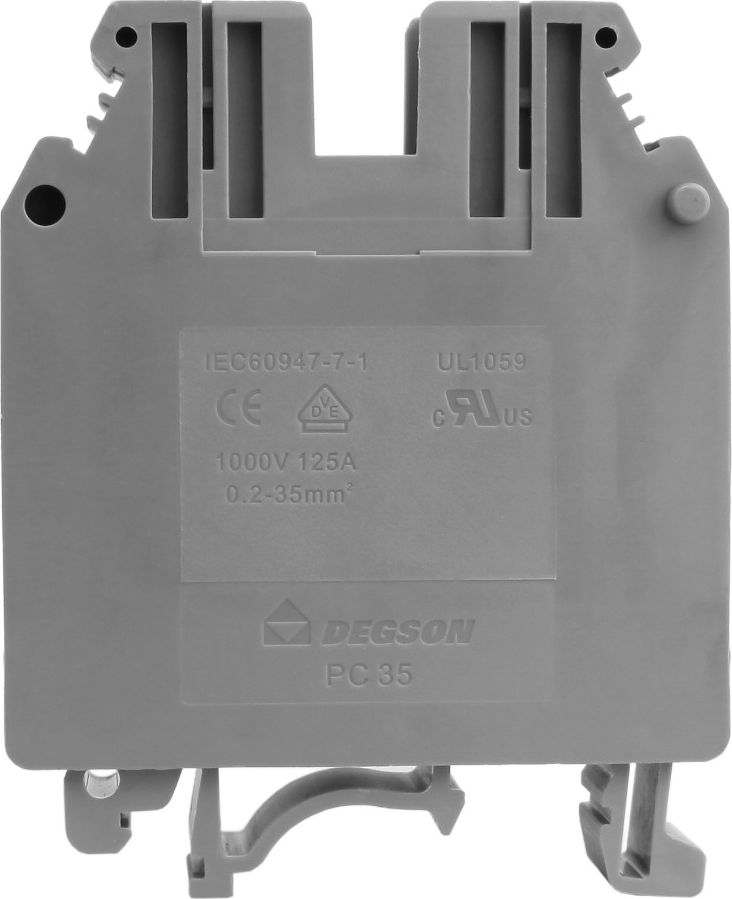 Degson Złączka szynowa przelotowa szara śrubowa 35mm2 1P VDE UL
