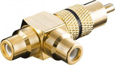Adapter AV Goobay RCA (Cinch) - RCA (Cinch) x2 złoty (JAB-857358)