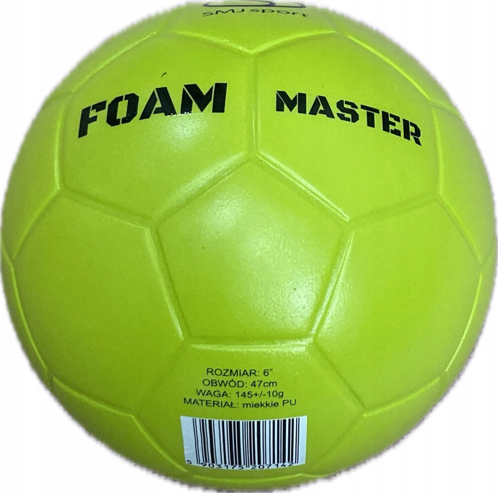 Piłka nożna piankowa Foam Master UM126-G2 CE SMJ neonowa Uniwersalny
