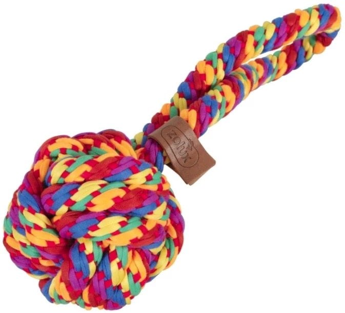 Zolux Zabawka dla psa szarpak piłka sznur Rainbow 9,5cm