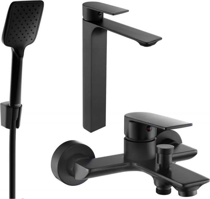 Mexen Mexen Alexa R62 zestaw wannowy, czarny - 71213R62-70