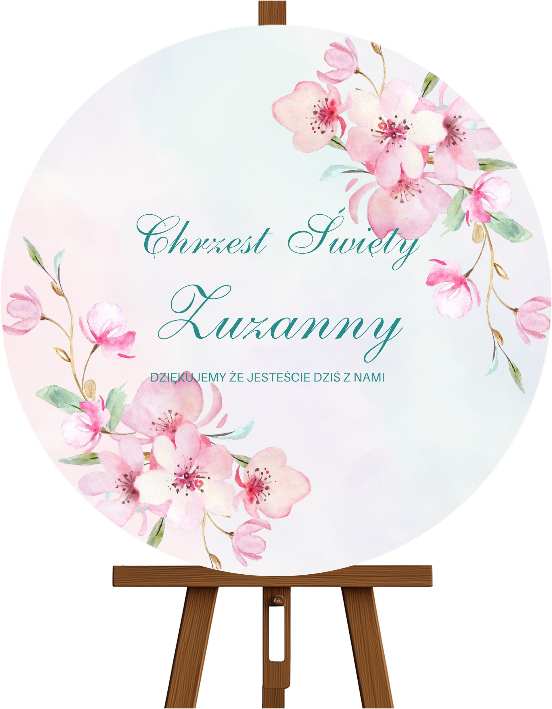 Tablica Powitalna na Chrzest Święty Koło 50cm