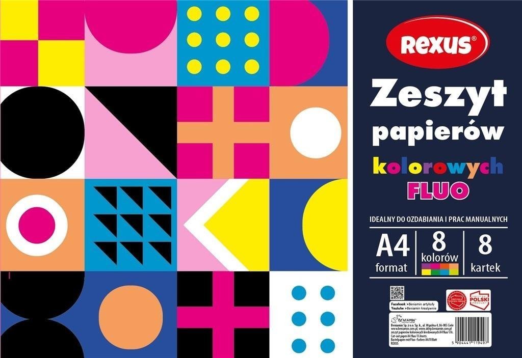 Beniamin Zeszyt papierów kolor. fluo A4/8K (10szt)