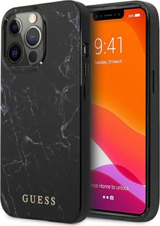 Guess Etui Guess GUHCP13LPCUMABK Apple iPhone 13 Pro czarny/black hardcase Marble