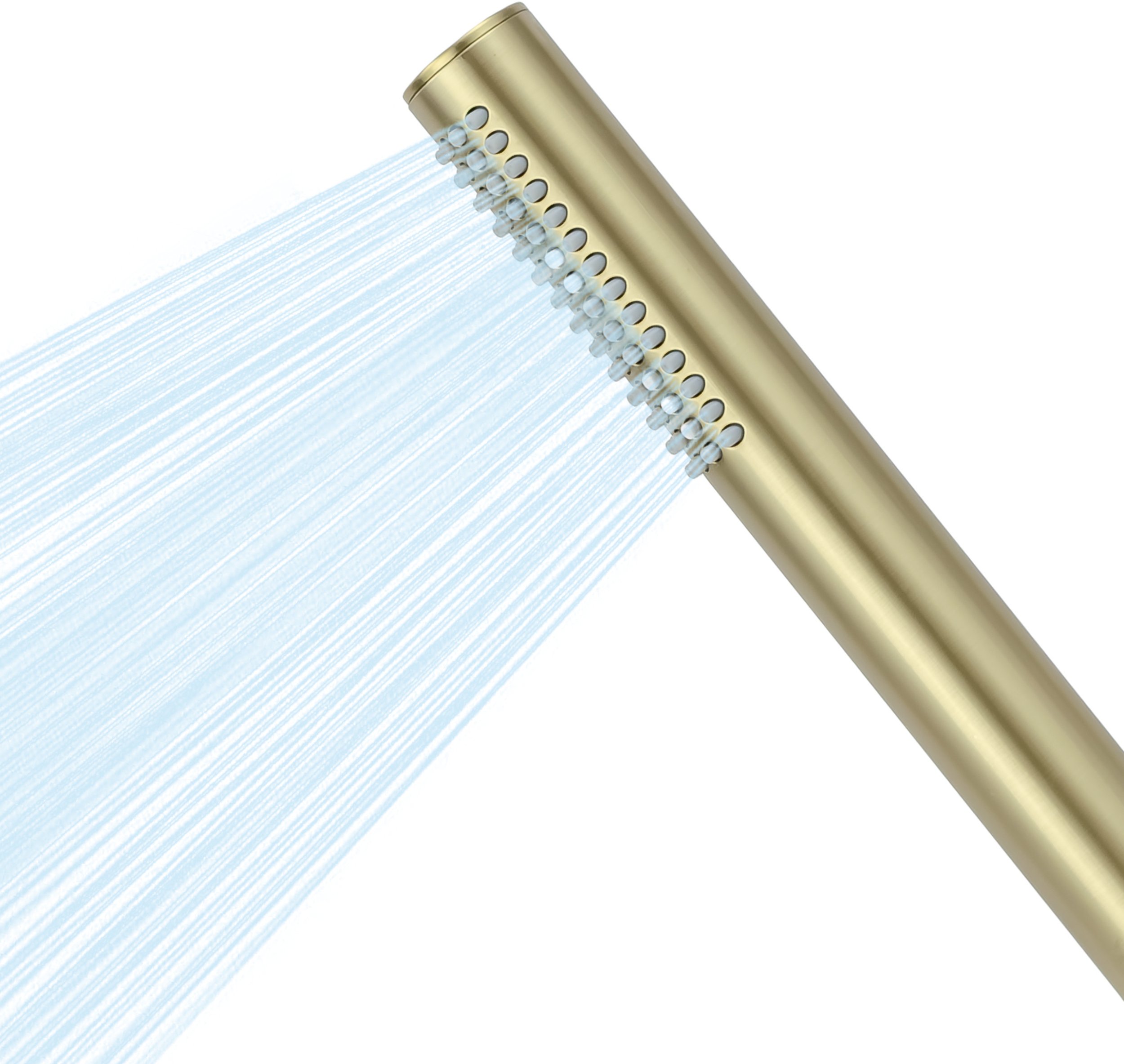 Słuchawka przysznicowa typu mikrofon 1F - jednofuknkcyjna, Kolor: złoty