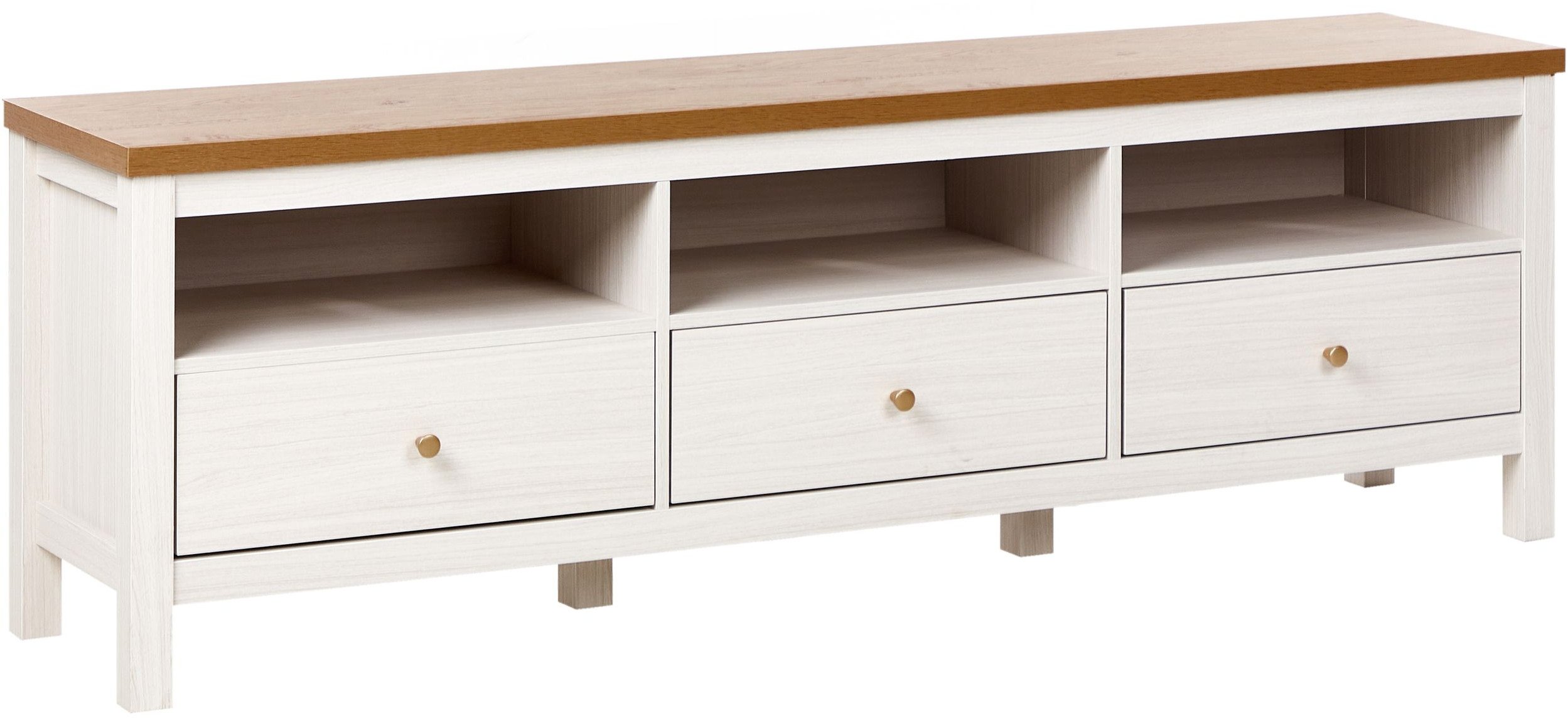 Szafka RTV INVERELL Drewno Biały