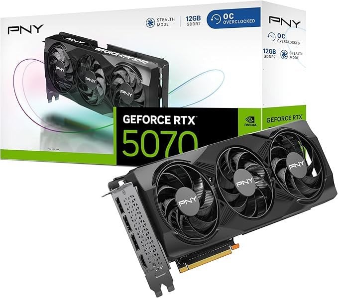 Karta graficzna PNY GeForce RTX 5070 Triple Fan 12GB GDDR7 DLSS4 (VCG507012TFXPB1)