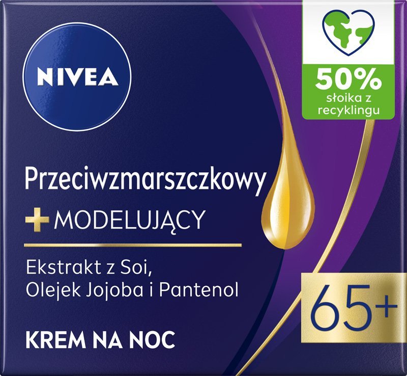 Nivea Krem Przeciwzmarszczkowy + modelujący na noc 65+ 50ml