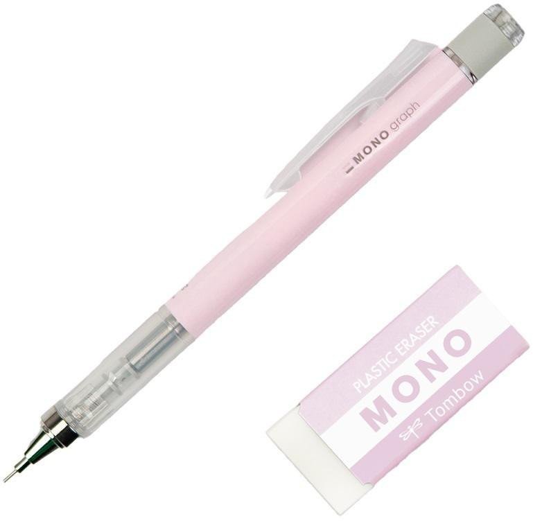 Ołówek automat, Mono Graph 0,5mm pastel + gumka