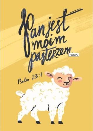 Szaron Pocztówka z kolorowanką - Pan jest moim pasterzem