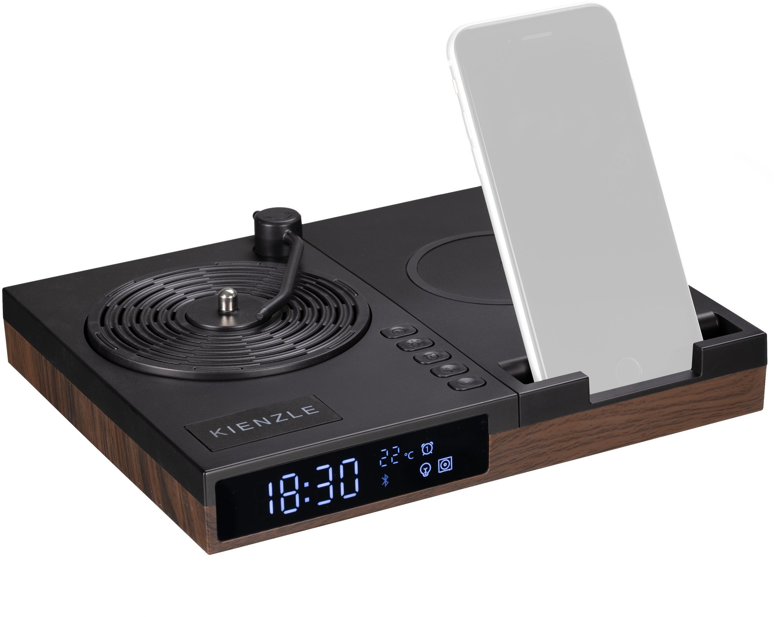 KIENZLE Alarm Clock wireless charging station BT Speaker