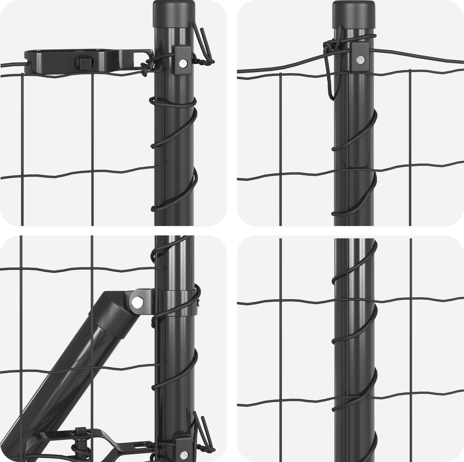 vidaXL Ogrodzenie Euro z 13 słupkami 0,8x25 m ze stali ocynkowanej szarej