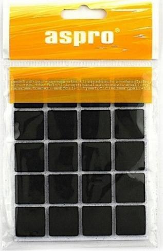 Midas Podkładki filcowe samoprzylepne 2x2 cm czarne 20 szt.