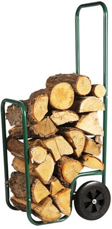 Wózek na drewno kominkowe, stojak, kosz