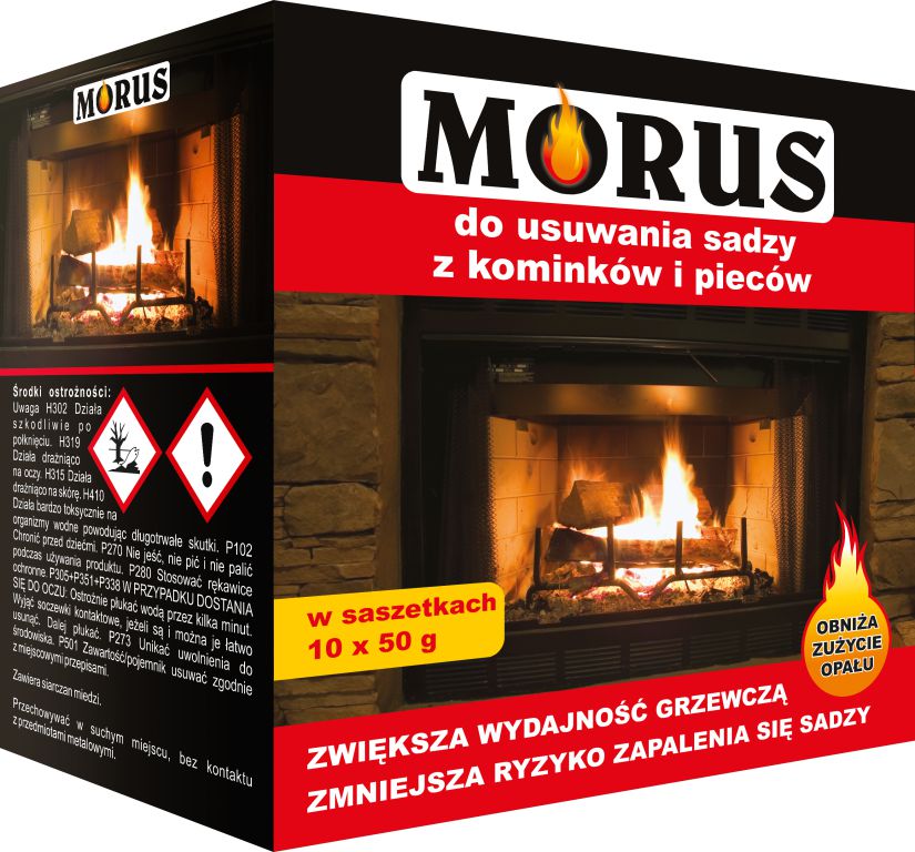 Bros Morus - proszek do usuwania sadzy z kominków i pieców 50g