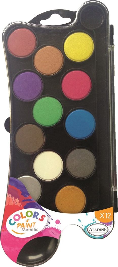 Aladine Farbki plakatowe 12 kol. metaliczne