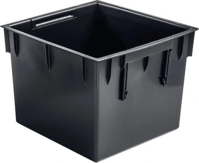 Prosperplast Doniczka kwadratowa, niska RATO DRTS170L z wkładem | Antracyt