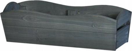 Sobex Skrzynka balkonowa drewniana szara Begonia 60x20x19 cm