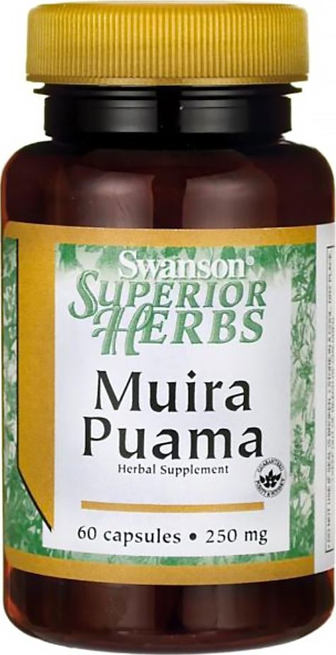 Swanson Swanson - Muira Puama, 250mg (10:1), 60 kapsułek