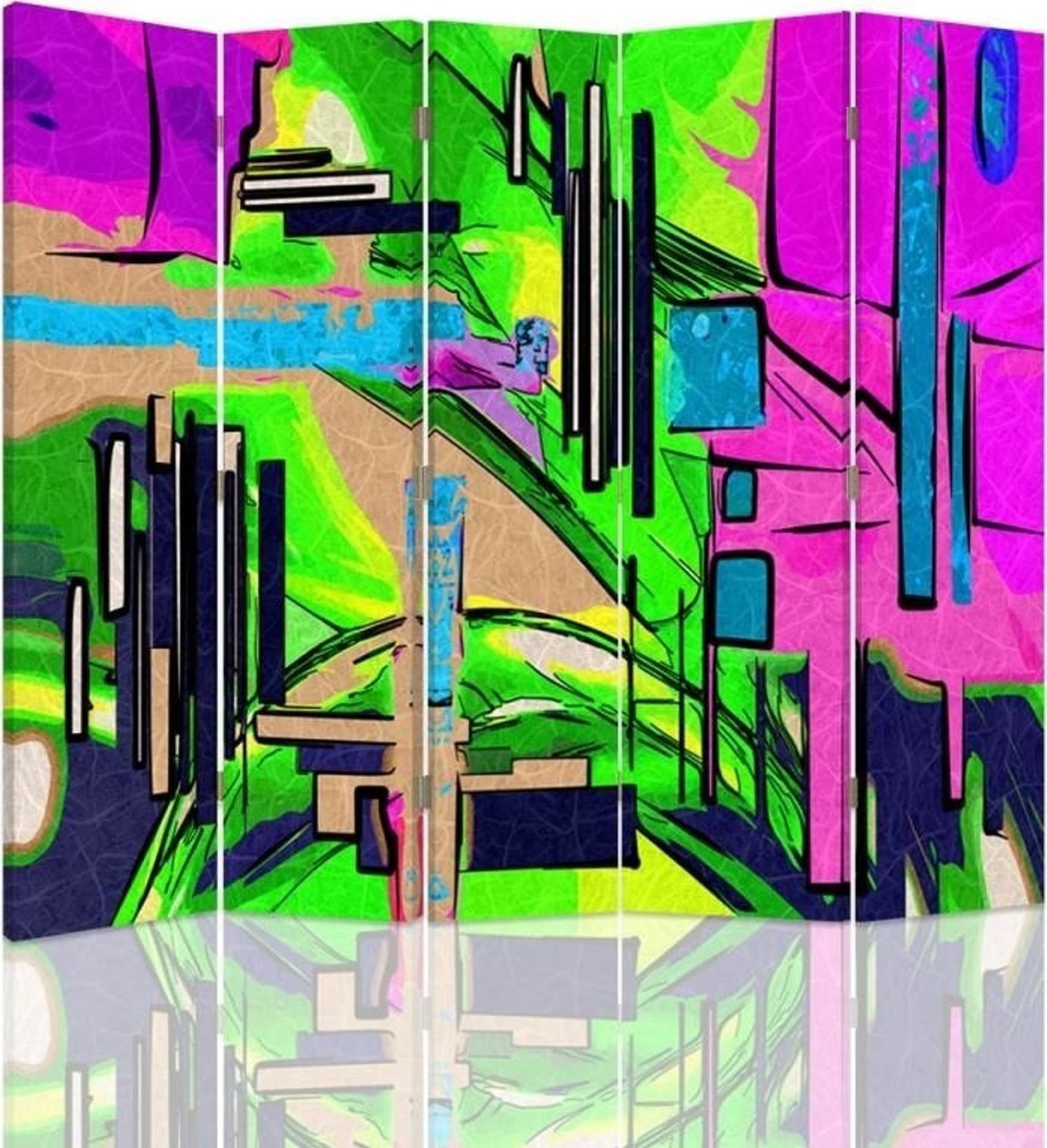 Feeby Parawan dwustronny, Pejzaż abstrakcyjny (Rozmiar 180x170)