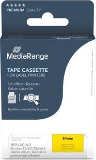 MediaRange MediaRange Schriftbandka. Brother TZ-651/TZe-651 24mm 8m sw