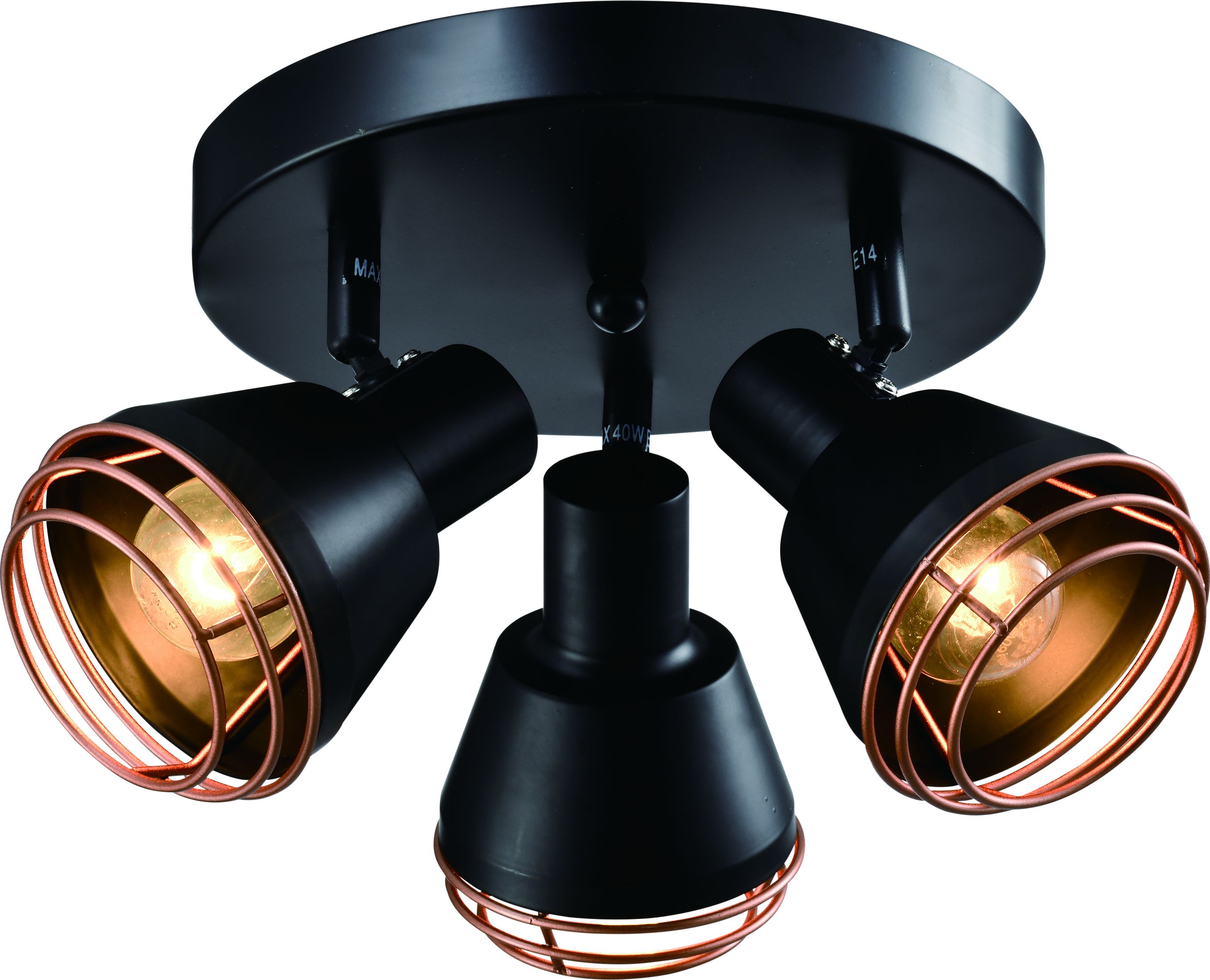 Lampa sufitowa Candellux Spot LED Ready czarny Candellux Neria 98-83111