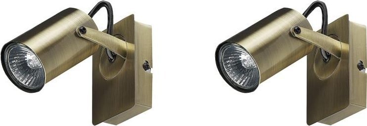 Kinkiet Beliani Zestaw dwóch lamp ściennych mosiężnych KLIP!