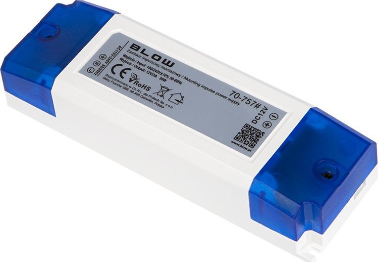 Blow 70-757# Zasilacz impulsowy montażowy 12v/3a 36w