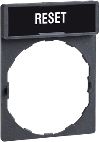 Schneider Electric Ramka do mocowania etykiet 30 x 40mm, z etykietą 8 x 27mm RESET (ZBY2323)