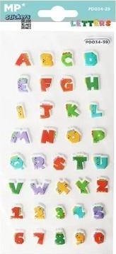 Naklejki 3D literki cyferki dinozaury