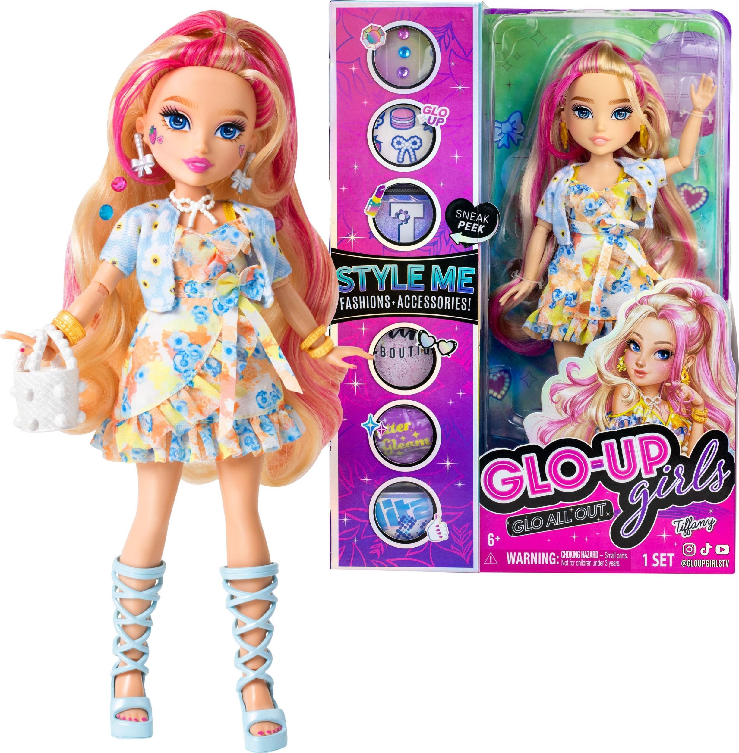 Eaton GLO UP GIRLS doll with accessories Tiffany, 2 series, 83011