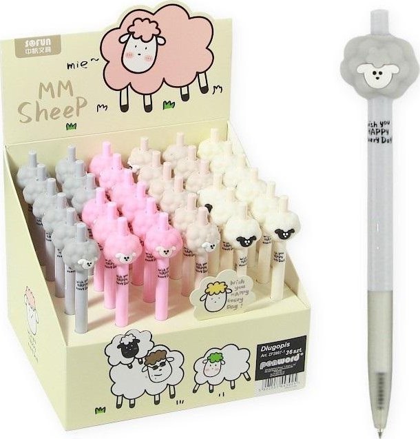 Długopis MM Sheep niebieski (36szt)