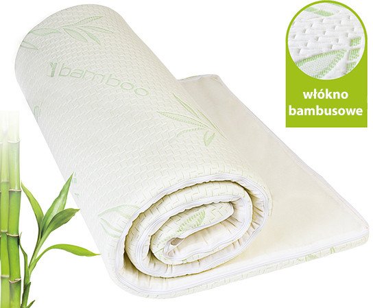 Materac nawierzchniowy z pamięcią Bamboo pianka memory 80x200