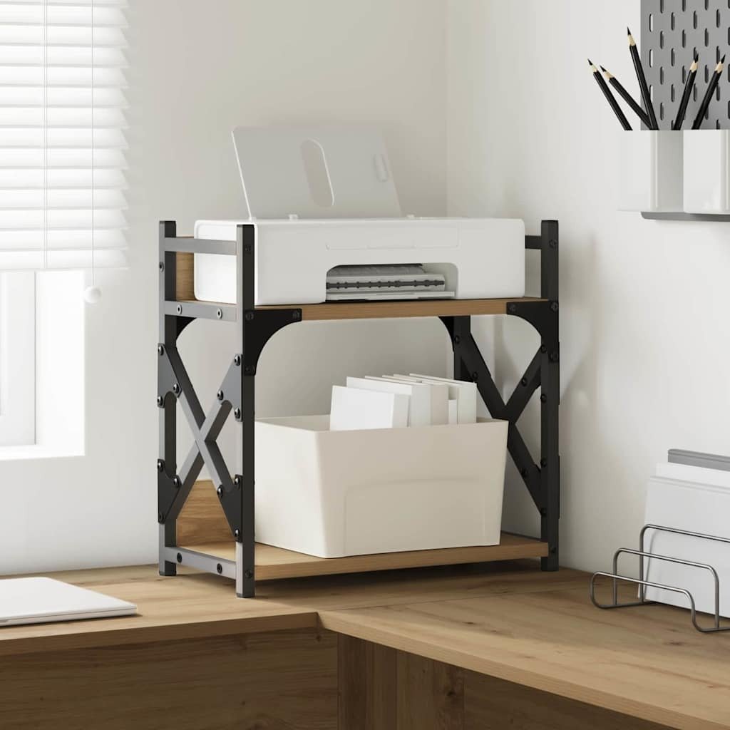 vidaXL Stojak na drukarkę Dąb rzemieślniczy 40 x 20 x 40 cm