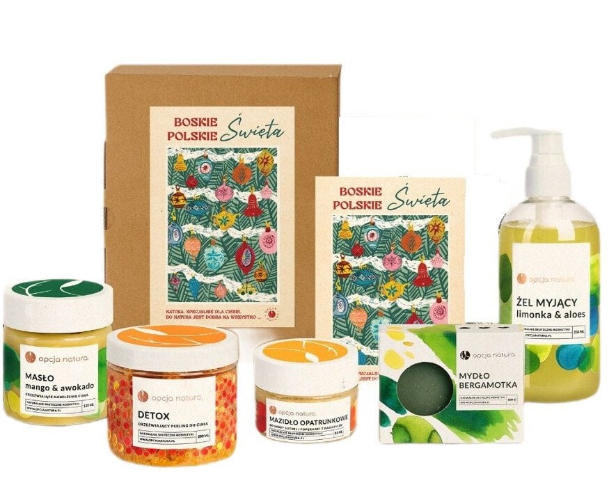 Opcja Natura Boskie Polskie Święta zestaw masło do ciała Mango i Awokado 120g + mazidło opatrunkowe na otarcia i oparzenia 50ml