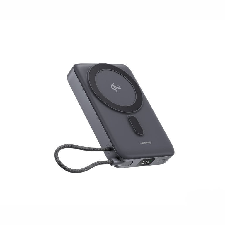 Powerbank Swissten Powerbank MagSafe Li-Pol 5/9/12V for charging phones and other devices 22013979 10000mAh 1x USB-C 15W czarna