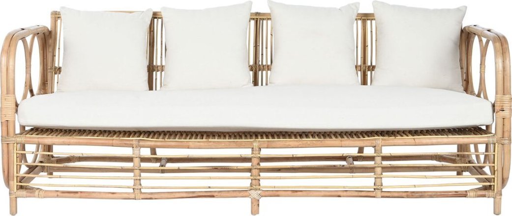 Home ESPRIT Sofa Home ESPRIT Biały Naturalny 192 x 72 x 75 cm