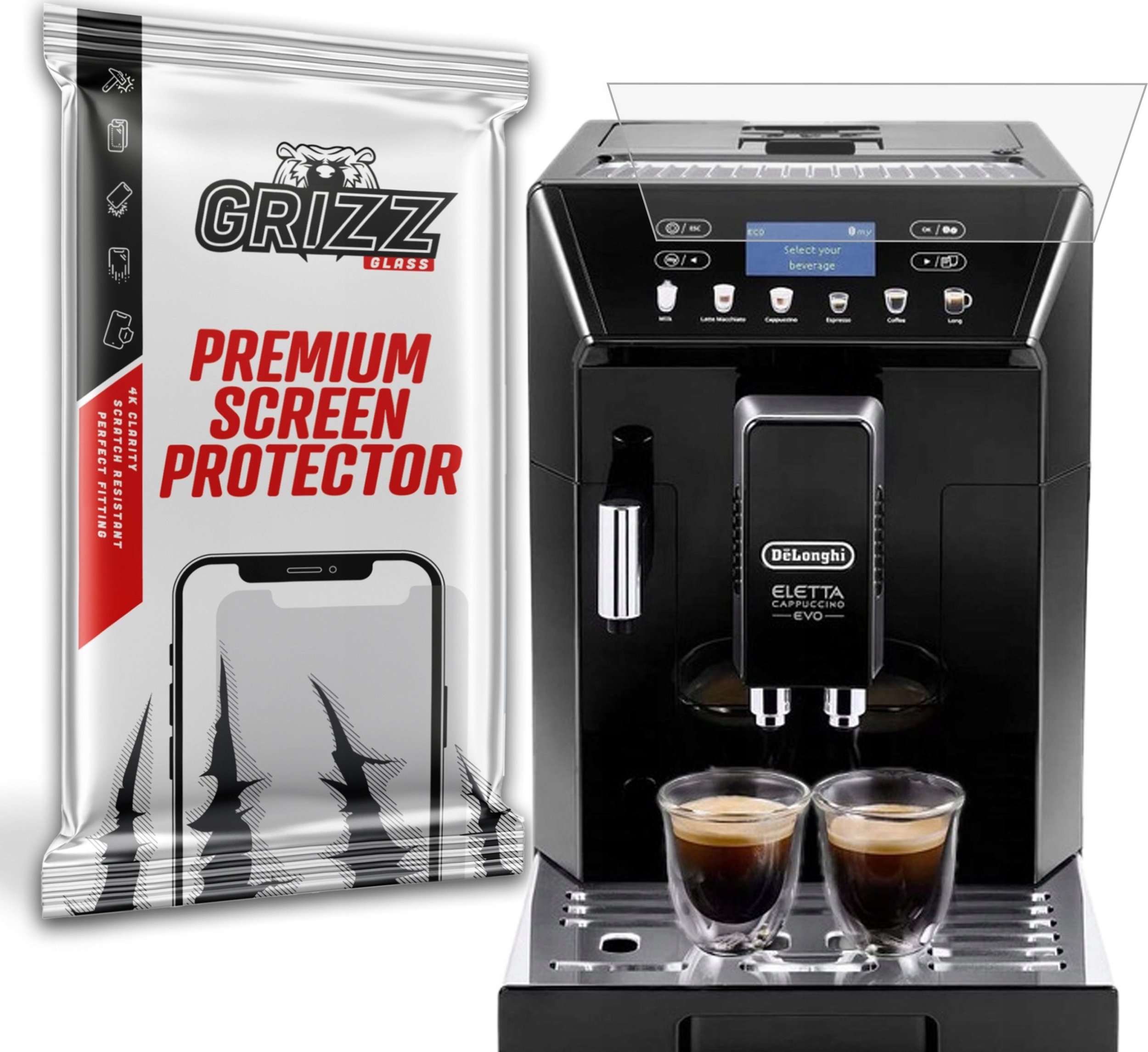 GrizzGlass Folia matowa GrizzGlass PaperScreen do DeLonghi Eletta Capuccino EVO ECAM 46.860.B
