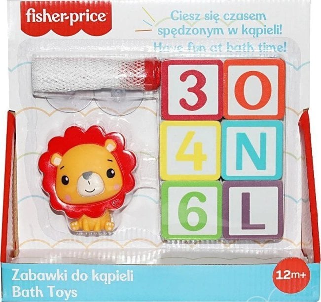 Epee Fisher-Price Zabawka do kąpieli Literki, Cyferki + Figurka Lew CFGMBT004A