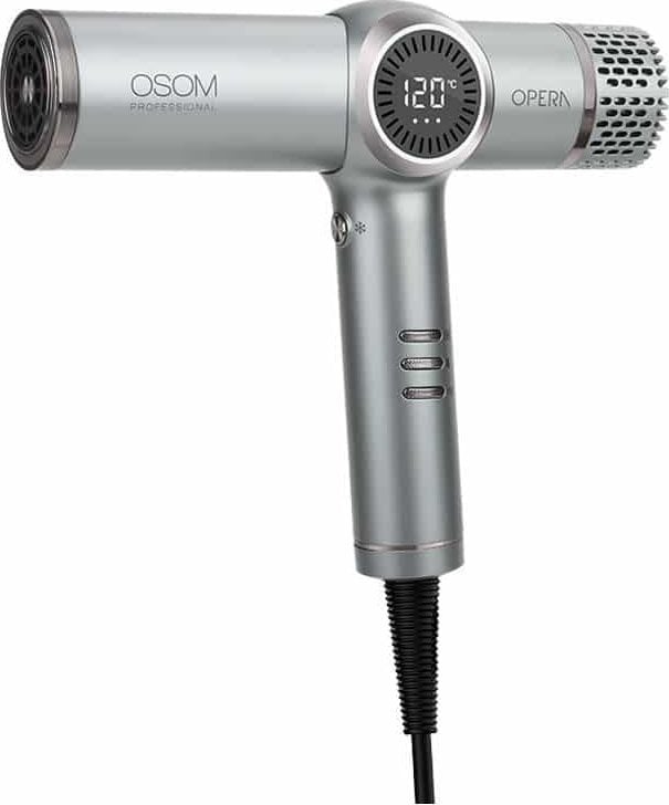 Suszarka Osom Professional Plaukų džiovintuvas OPERA OSOMPF07DG, 1500 W, pilkos spalvos