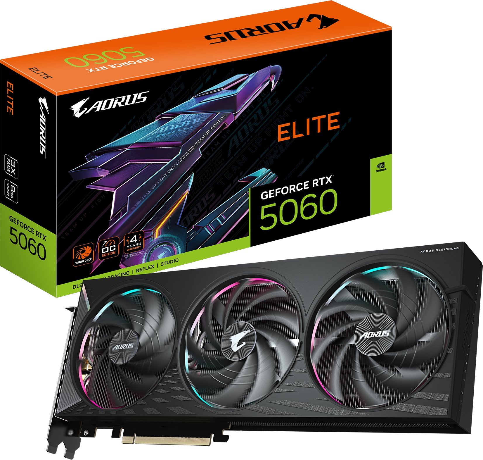 Karta graficzna Gigabyte Aorus GeForce RTX 5060 Elite 8GB GDDR7 DLSS4 (GV-N5060AORUS E-8GD)