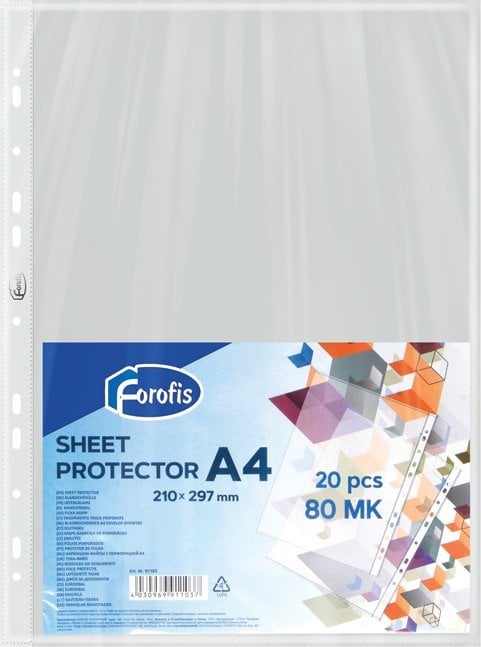 Forofis Koszulki A4 PP FOROFIS 91103 0.080mm 20szt