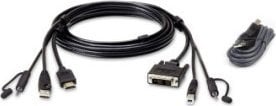 Kabel Aten Zestaw bezpiecznych kabli KVM ATEN 2L-7D02DHX2 USB HDMI do DVI-D