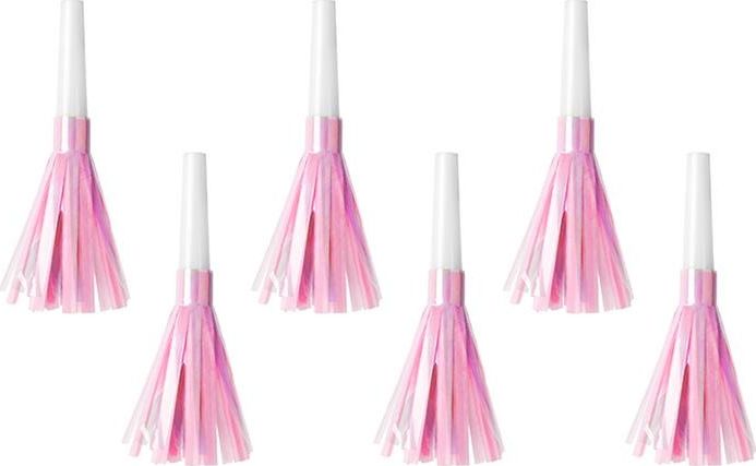 Party Deco Trąbki imprezowe, jasnoróżowe, 6 szt. uniwersalny