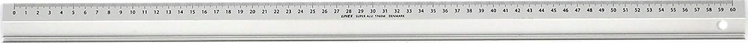 Linex Linex 1960M, Desk ruler, Aluminium, Aluminium, 60 cm, 35 mm