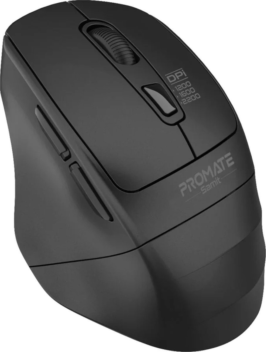 Promate Samit Silent Click Ergonomic Wireless Mouse 2.4GHz / 2200 DPI