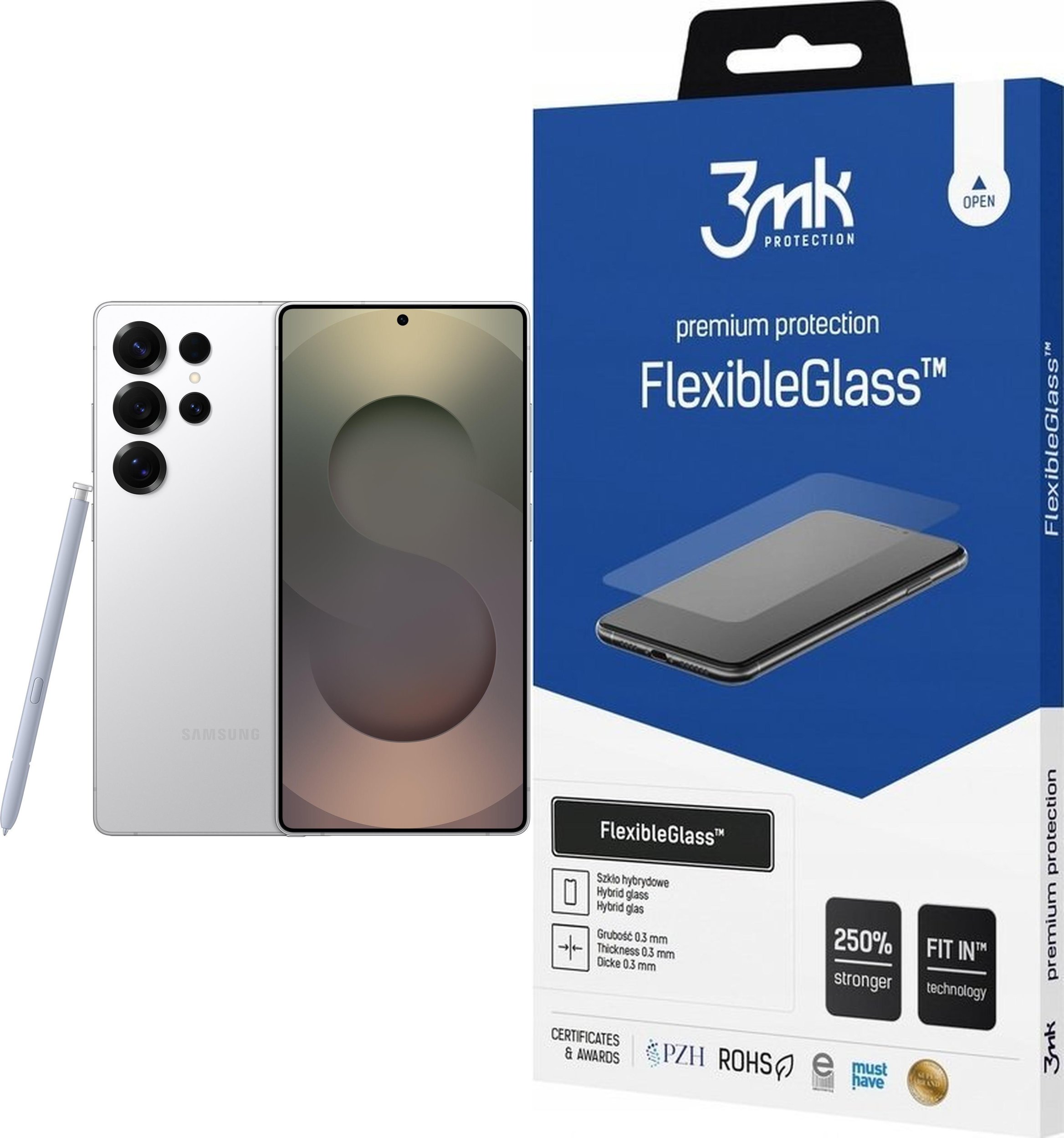 Smartfon Samsung Galaxy S25 Ultra 5G 12/256GB Srebrny (SM-S938BZS) + FlexibleGlass