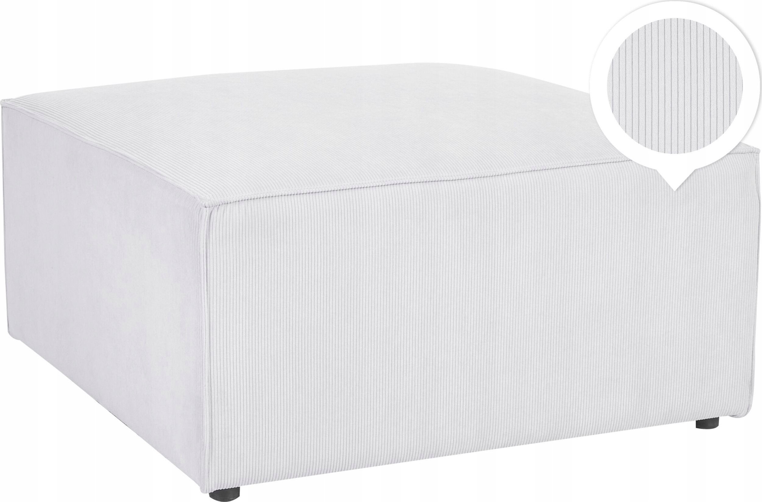 Beliani Otomana sztruksowa złamana biel LEMVIG