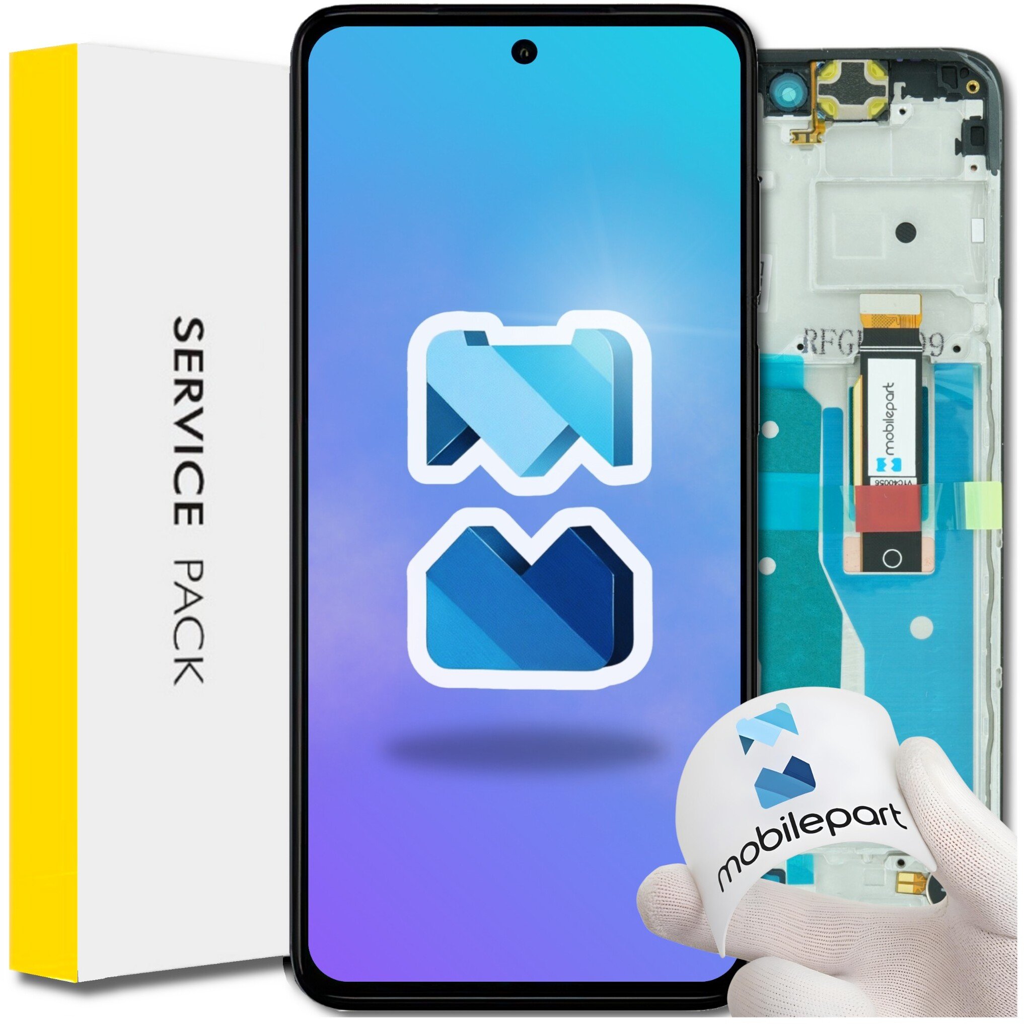 Wyświetlacz do Motorola Moto G52 LCD XT2221-1 Ramka Oryginał Mobilepart